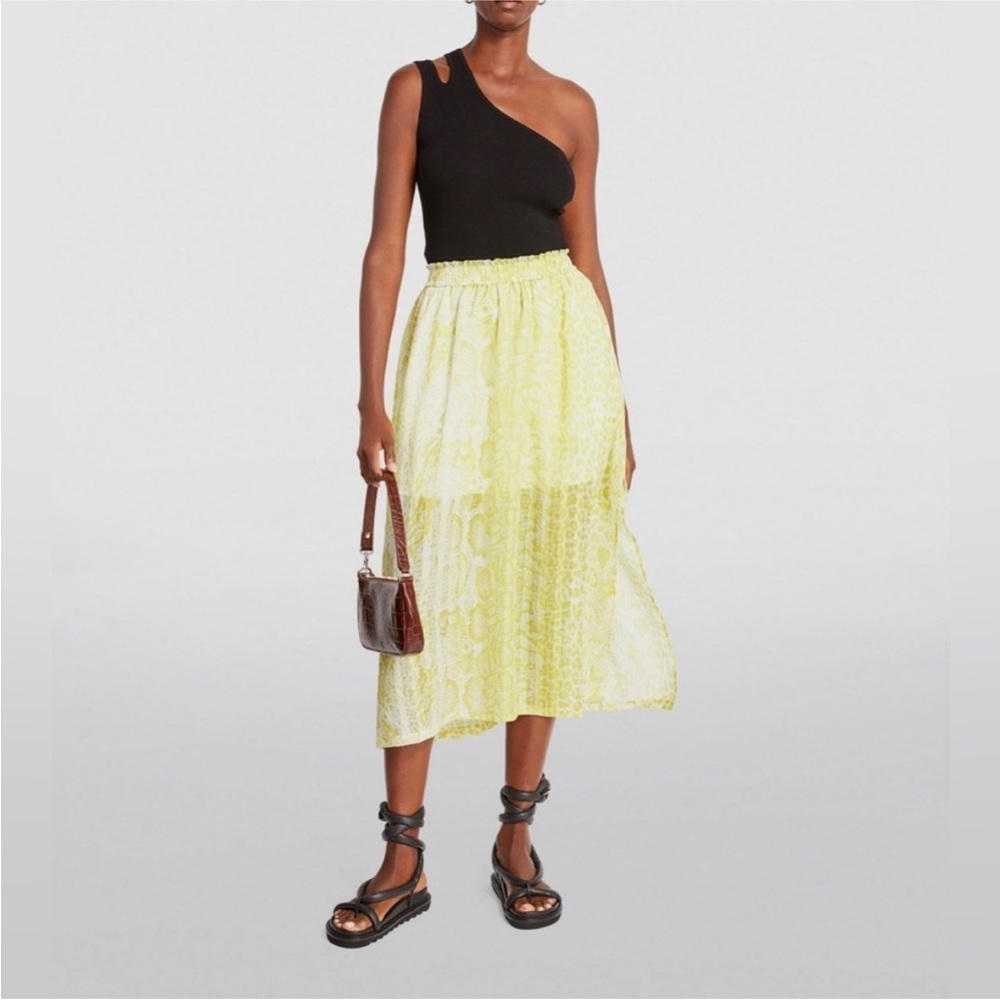 NWOT ALLSAINTS Clara Noche Pleated Midi Skirt (Size 0)